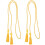 6Pièces Graduation Tressés Orange En Polyester Pour Décoration 2