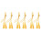6Pièces Graduation Tressés Orange En Polyester Pour Décoration 4