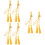 6Pièces Graduation Tressés Orange En Polyester Pour Décoration 7
