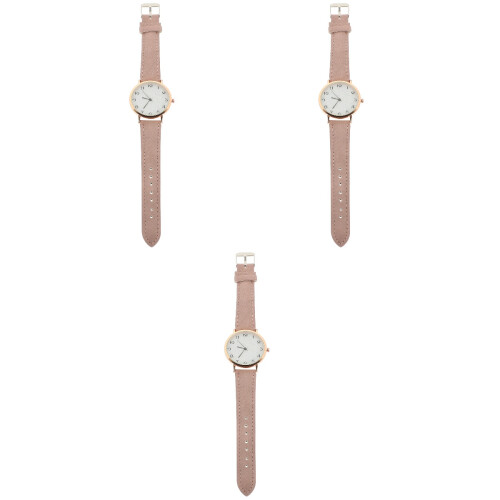 3Stk Rosa Uhr Für Freizeit Für 1