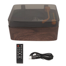 Easy-to-Use Record Player, Vintage Natural Wood Design & All-in-one Entertainment Hub