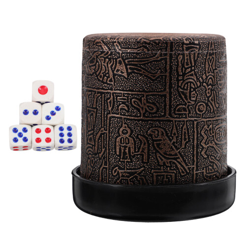 2Ensembles Gobelets À Dés ABS Marron, Accessoire Parfait Pour Jeux 2