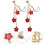 2Pièces Accessoires Téléphone Bouchons Écouteurs Rouge Alliage 8
