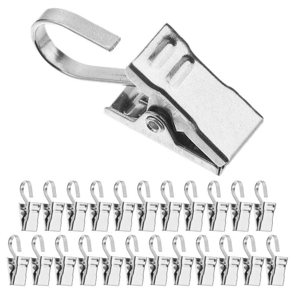 25Pcs Metal Clips For Hanging Curtains Stainless Steel Curtain Clip Hooks Clip Hanger Tapestry Hanging Clips Shower Curtain Clip 9353595705128