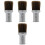 4Stk Professionelle Nackenduster Bürste Barber Haarentfernung Silber 3