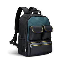 Heavy Duty Electrician Tool Backpack with Multiple Pockets for Organized Storage and Reinforced Base for Stability