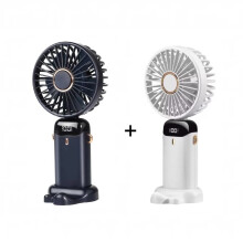 2 Packs Small Portable Fan- Handheld, Rechargeable Cooling Fans, 5000mAh Battery, 5 Speeds for Outside, Travel, Summer