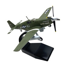 1:72 P51B Diecast Fighter Model with Display Base, Gift Kids Adults Toy Aviation Commemorate Retro Plane Model Miniature Toys for Bookshelf