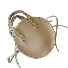 Kunstleren handtas voor dames, ronde handtas met handvat aan de bovenkant en verstelbare schouderband, kleine crossbodytas met magnetische