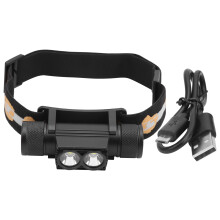 Waterdichte hoofdlamp voor buitenactiviteiten, oplaadbare zaklamp met hoge kleurweergave-index (CRI) en neutrale LED, witte LED, rode lichtbundel,