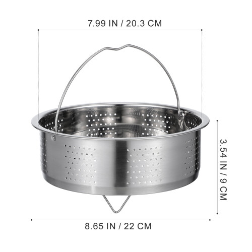 2Pcs High-Grade Steel Steamer Pot Insert for Home Kitchen Use 1
