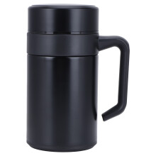 Dryckesbehållare med stor kapacitet och dubbelväggig vakuumisolering, kaffemugg i rostfritt stål med halkfri botten, korrosionsbeständig hög