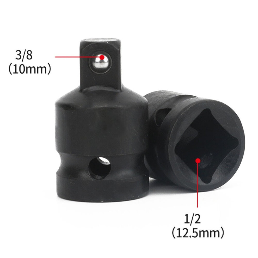 2Pcs 1/2 To 3/8 Drive Impact Socket Sleeve Adapter Converter Reducer Sleeve Wrench Adaptor Joint Converter For Impact Wrenches 9193271144663