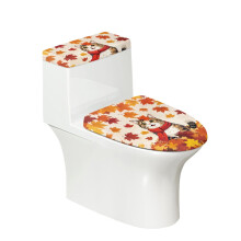 Cat Autumn Leaves Bathroom Seat Covers Set 2 Pcs