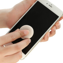 Khaki Macaron Phone Screen Cleaner with Brush & Pendant – 2025 Upgrade, Compatible with iPhone & Android