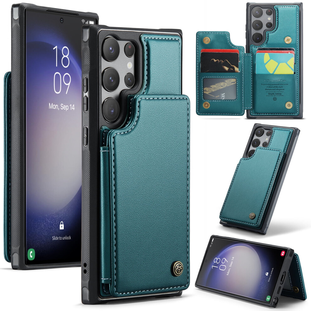 Caseme Leather Wallet Case For Compatible With Samsung S23 Ultra Â Rfid Blocking, Magnetic Clasp, Kickstand, Shockproof 9193271146001