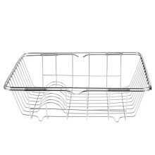 Adjustable Over Sink Dish Rack, Rustproof Stainless Steel Drainer, Non-Slip Scratch Protection, Versatile Utility for Kitchen Countertop, High