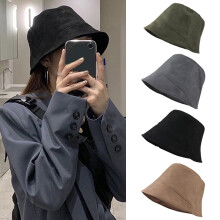 Solid Color Bucket Hat for Women - Spring Autumn Suede Irregular Brim Basin Hat