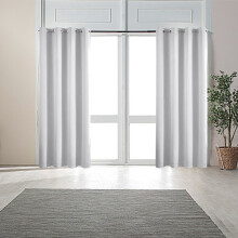 Blackout Curtains 52x63 Inch, 2 Panels, Room Darkening & Thermal Grommet Curtains for Bedroom/Living Room (White)