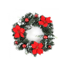 Guirlanda de Natal com luzes LED e funcionamento a bateria para decoração de casa.