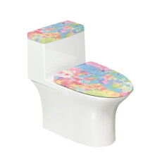 Ensemble de 2 housses de siège de toilette en forme de U, élégantes et parfaites pour Noël, motif aquarelle. Idéal pour la salle de bain.