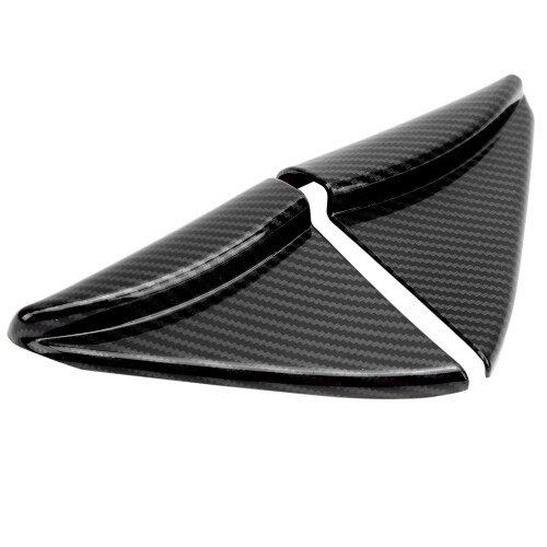 Windshield Interior A-Pillar Decorative Cover, Triangular Trim Made with Premium Quality ABS Hard Plastic and Carbon Fiber Pattern Finish, Compatible 2