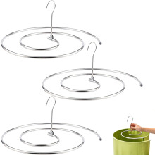 Stainless Steel Spiral Sheet Hanger, Rotating Space-Saving Laundry Hanger for Dorms – Compatible with Bedspreads, Mattresses, Tablecloths, Sofa