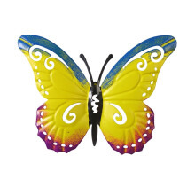 Décoration murale papillon en métal, sculpture papillon en fer, à suspendre à l'intérieur ou à l'extérieur, violet