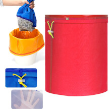 5-Gallon Filter Bag, Red – Compatible with Coffee, Soymilk, Herbal & Grape Juice Filtration, Full-Screen, Drawstring & Bubble Design