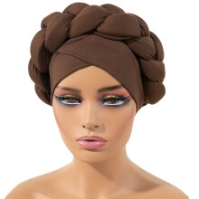 Turban bohème, grand bandeau, couvre-cheveux en polyester pour une coiffure rapide.