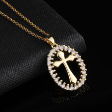 Cross Pendant Necklace for Women with Zircon