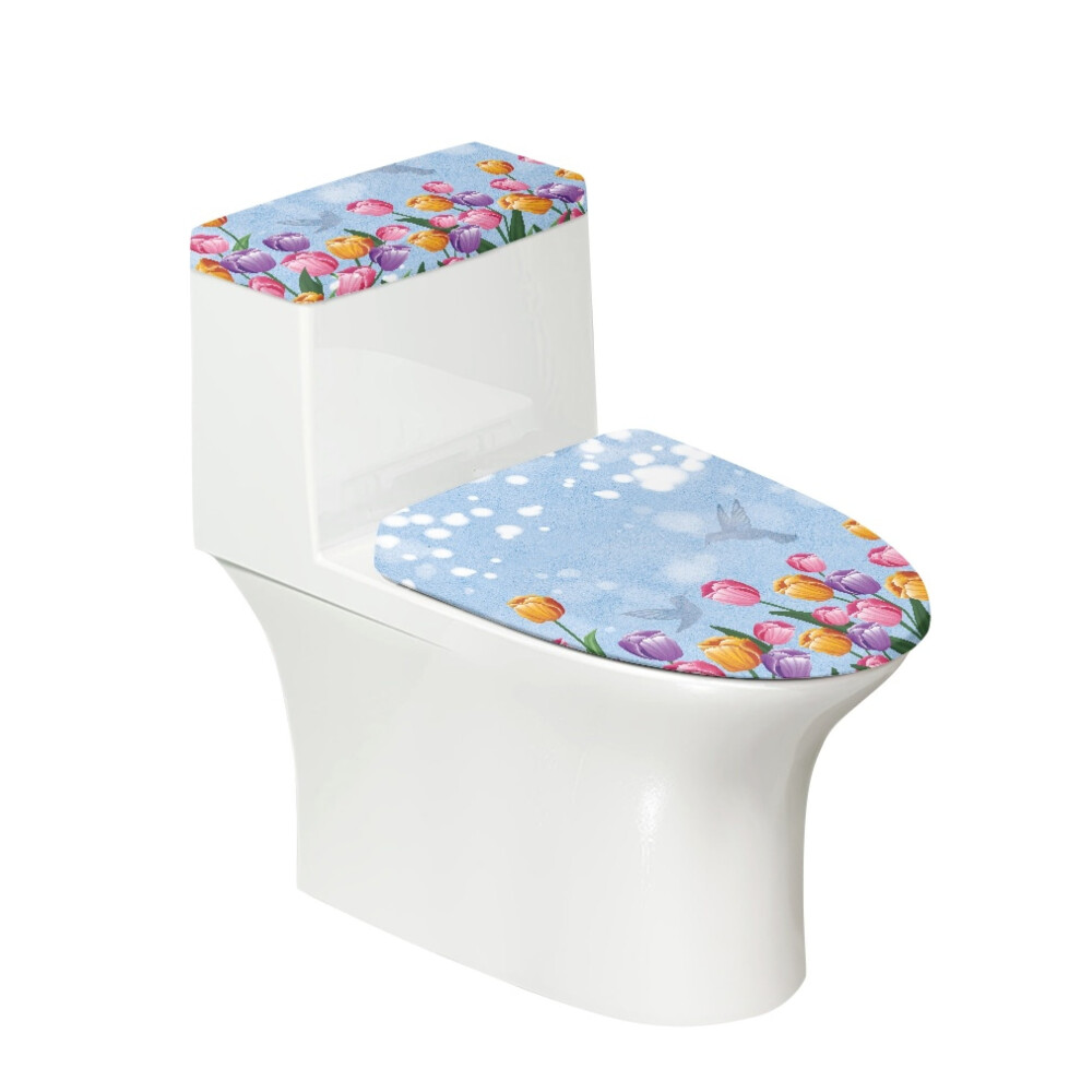 Hummingbird Tulip Toilet Lid And Tank Cover Set 2 Pcs 975221355614