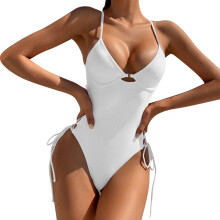 Women's One-Piece Swimsuit White Medium