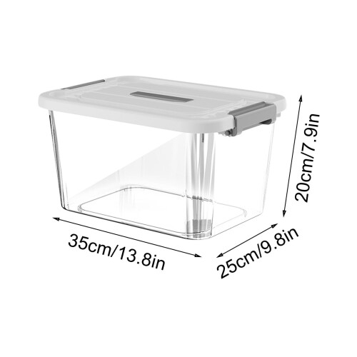 Stackable Storage Bins with Locking Lids, Garage/Office Organizer for Clothes/Toys, Heavy-Duty Plastic Storage Box