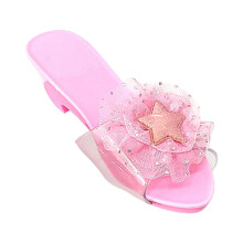 Princess Dress up Shoes Decor Toy Slippers for Cosplay Themed Party Birthday light pink