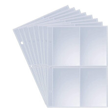 10pcs Clear Card Sleeves for Binders Refill Inner Pages Trading Card Sleeves Page Clear Sheet Protector Pages Photo Sleeves for Ring Binder