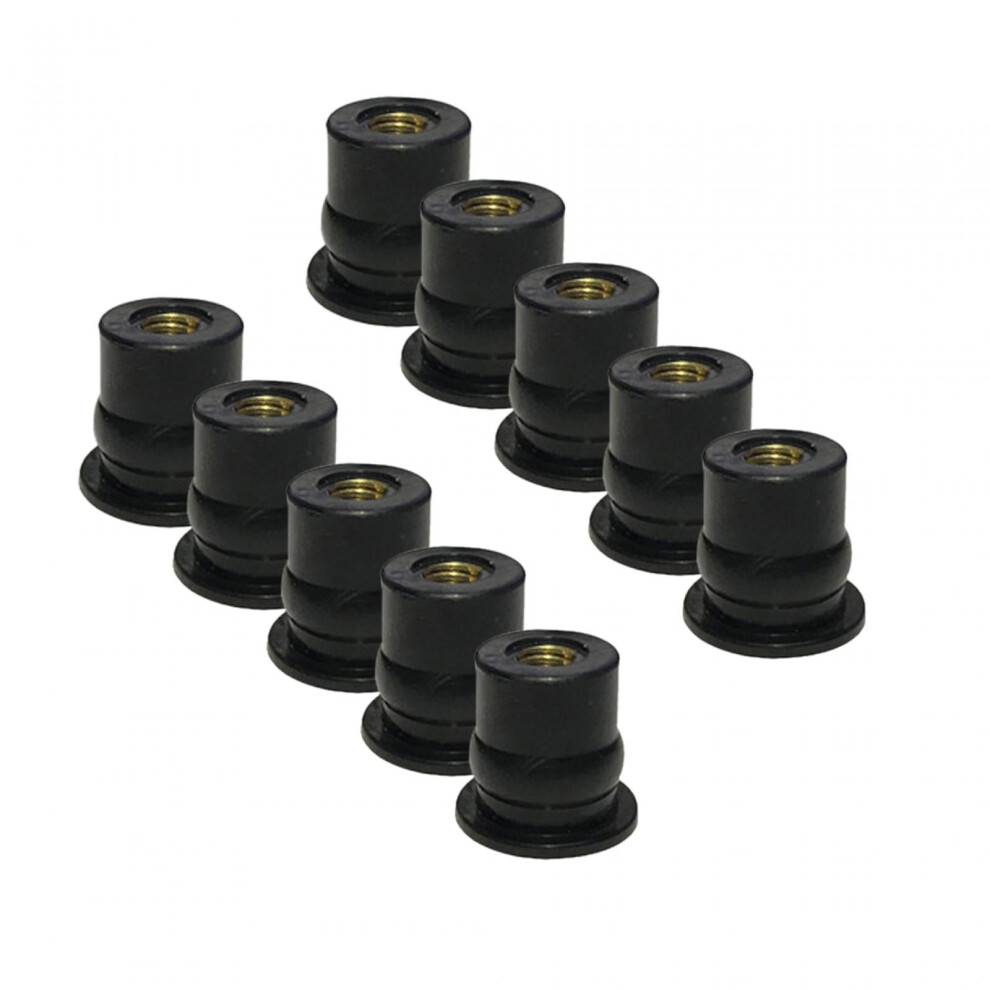 Rubber Motorcycle Windshield Accessories Windscreen Nuts Accessory 10X M6 9327961793439