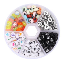 Jewelry Making Supplies for DIY Handicrafts, Flat Round Beads Exquisite Appearance Wide Applications, Letter Beads Lightweight and Durable Smooth