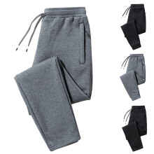 Men's Casual Loose Work Safety Cargo Pants, Light Gray, XXL
