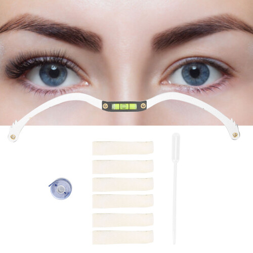 Reusuable Eyebrow Positioning Tool Featuring Bubble Leveler Eyebrow Shaping Kit for Symmetrical Brows Precision Eyebrow Mapping Ruler for 2