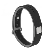 Pulsera antistática ajustable impermeable de silicona para mujer y hombre, negra