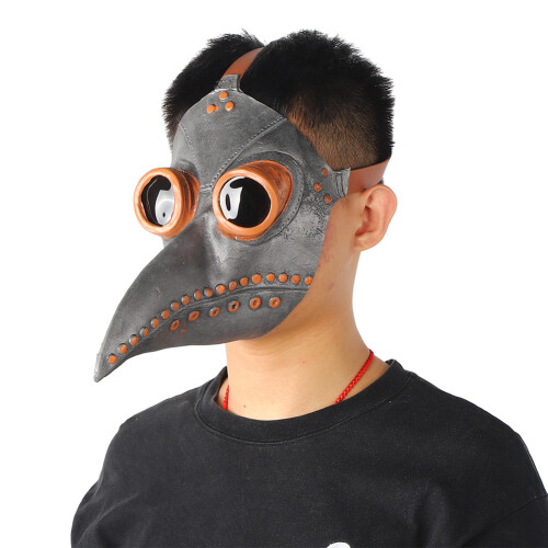 Στολές Cosplay με μάσκα γιατρού της πανούκλας, μάσκα ολόκληρου προσώπου με μακριά 2