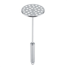Food Grade Stainless Steel Potato Masher, Rust Resistant Finish, Barrel Handle For Secure Grip, Hanging Loop For Convenient Storage