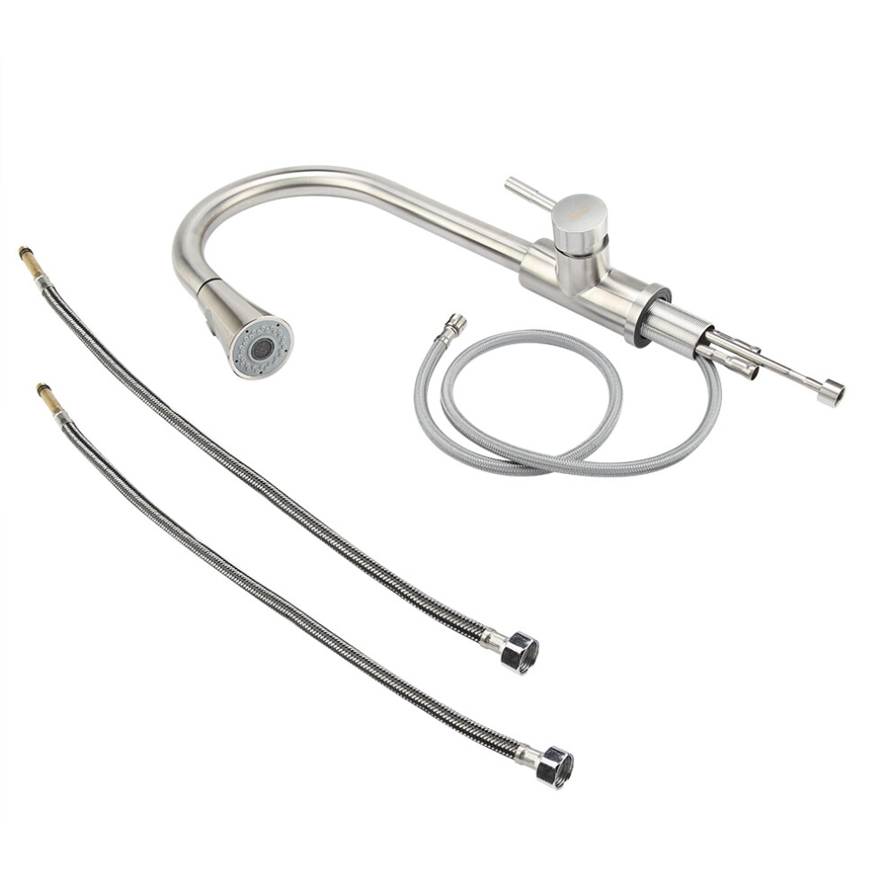 Stainless Steel Kitchen Faucet, Pull Down Sprayer Faucet For Comprehensive Sink Coverage 9425574427595
