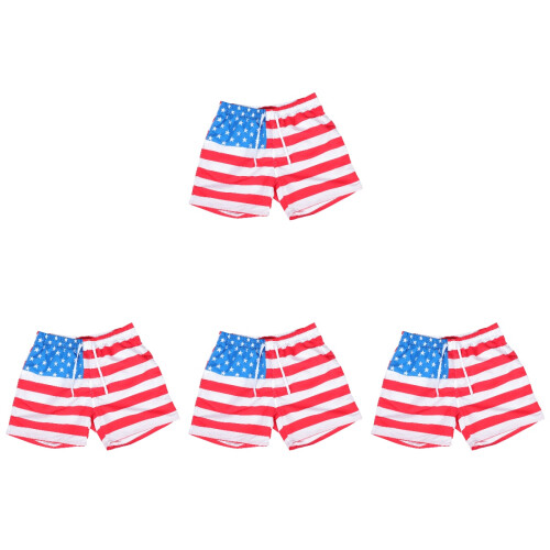 4Pièces Shorts De Bain Design Américain Résistants 1