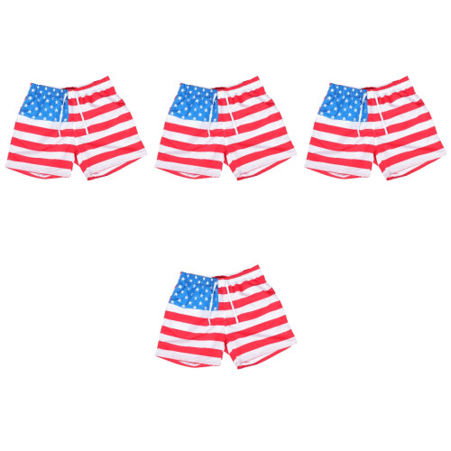 4Pièces Shorts De Bain Design Américain Résistants 2