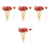 400Pièces Piques Cocktail Décoratifs Rouge Usage Simple 2
