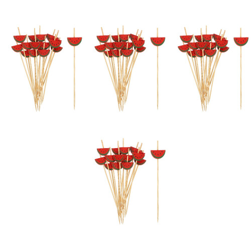 400Pièces Piques Cocktail Décoratifs Rouge Usage Simple 1