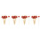 400Pièces Piques Cocktail Décoratifs Rouge Usage Simple 3