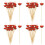400Pièces Piques Cocktail Décoratifs Rouge Usage Simple 4